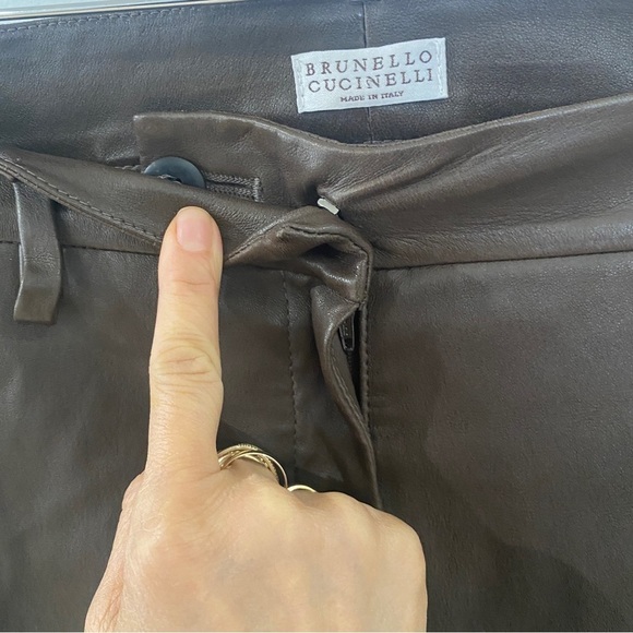 Brunello Cucinelli genuine leather pants - Picture 6 of 12